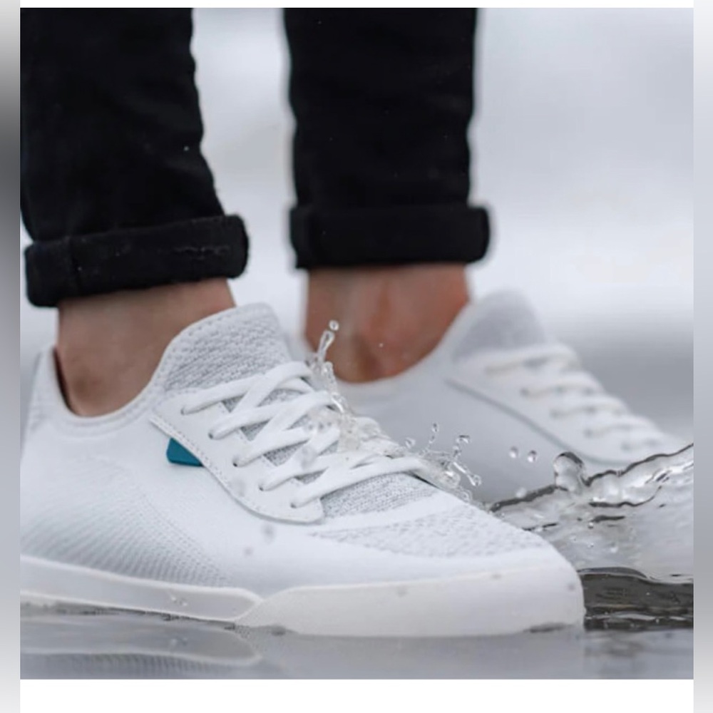 Vessi | NEW—Waterproof Weekend Sneaker in Marble White (NIB)